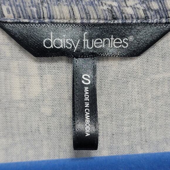 Daisy Fuentes Night Tide Print Dress Short Sleeve Day Dress Small 502 - Picture 3 of 10